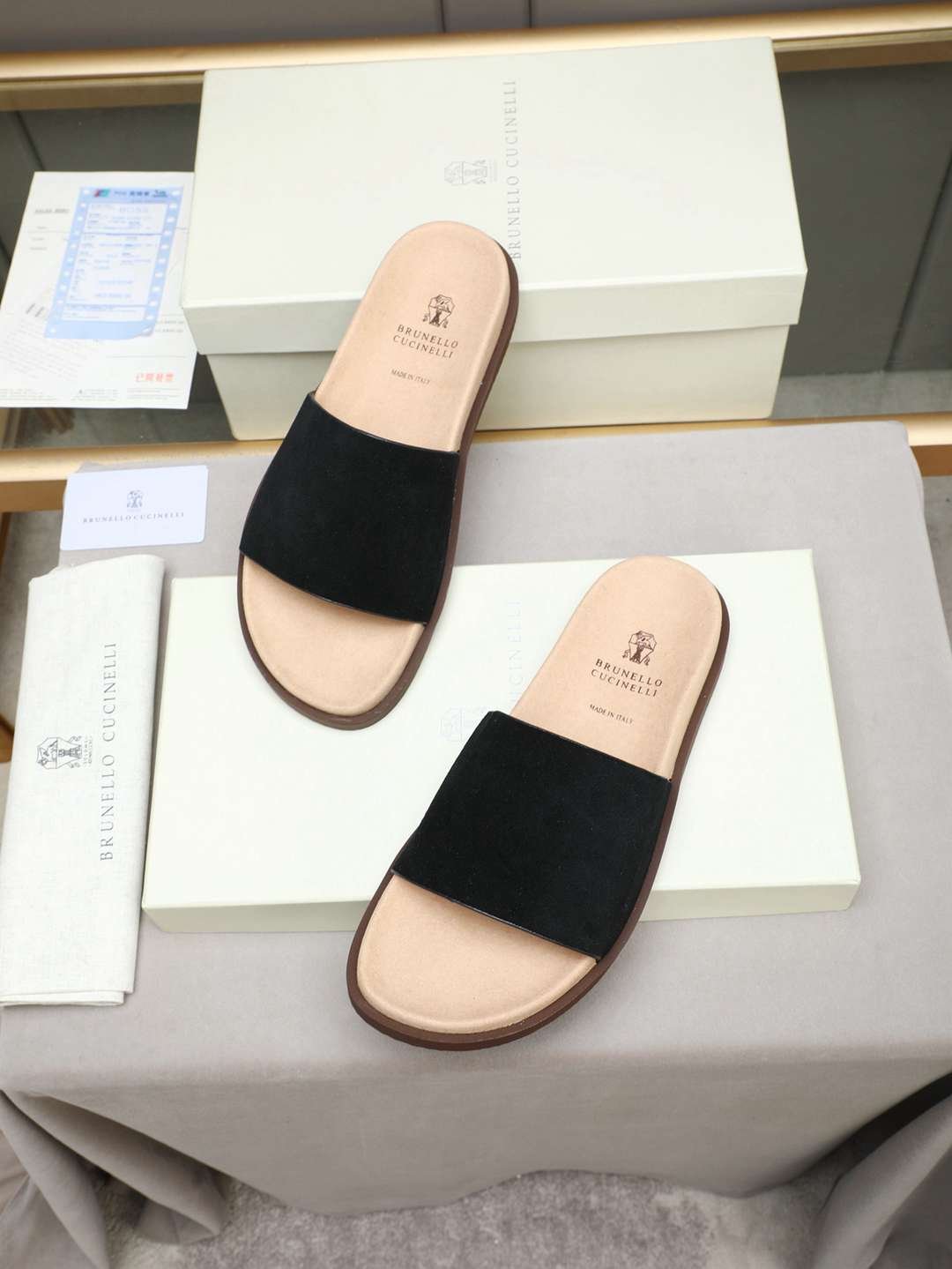 Brunello Cucinelli Men’s Brunello Cucinelli Slides Colorway 28 1308180-28