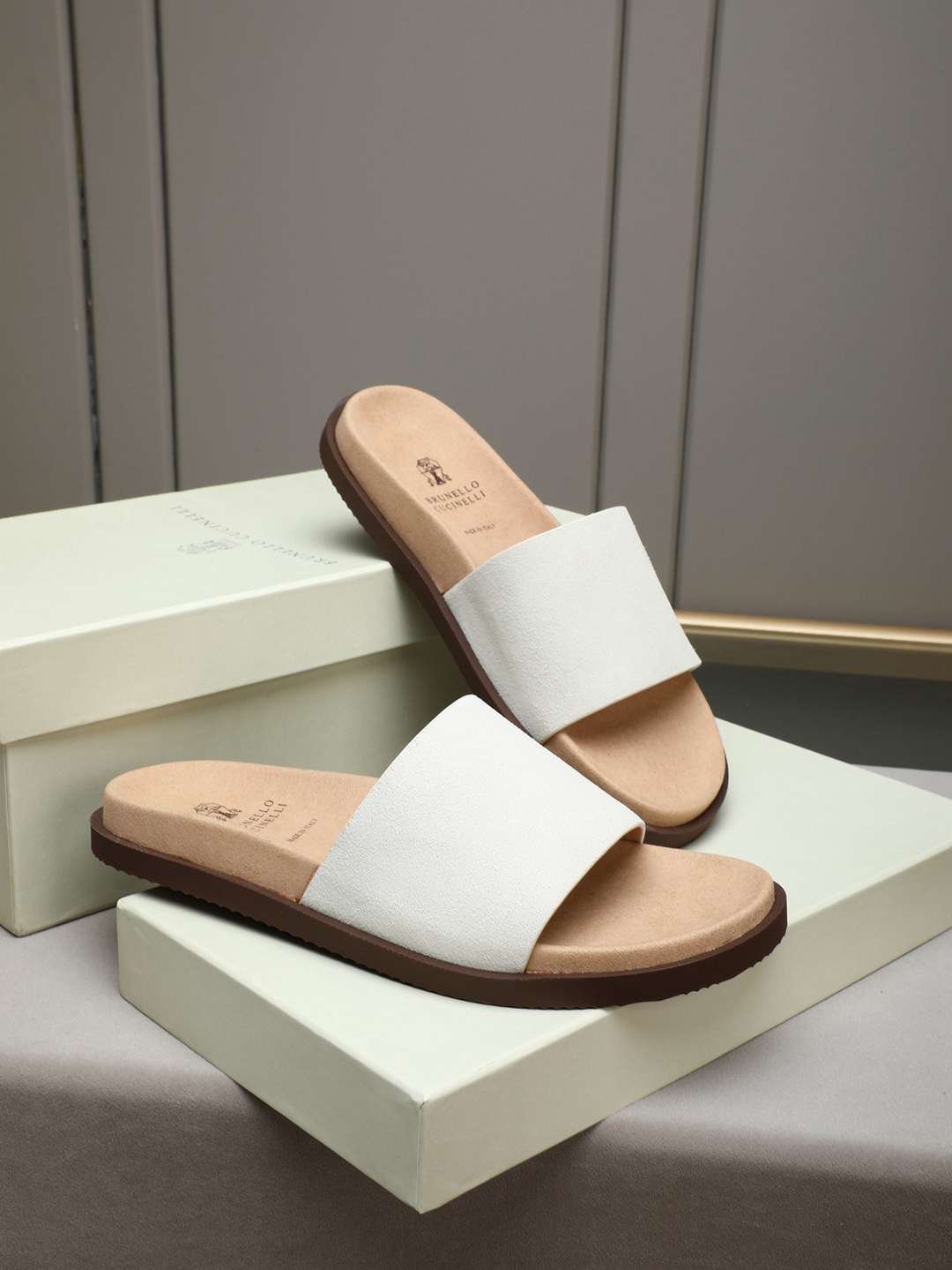 Brunello Cucinelli Men’s Brunello Cucinelli Slides Colorway 26 1308180-26