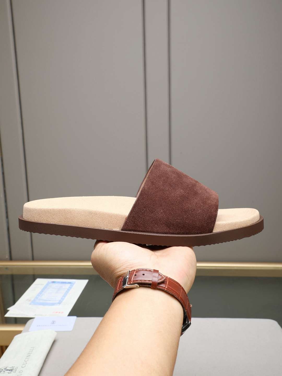 Brunello Cucinelli Men's Brunello Cucinelli Slides Colorway 24 1308180-24
