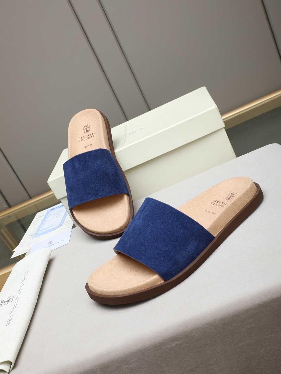 Brunello Cucinelli Men’s Brunello Cucinelli Slides Colorway 23 1308180-23