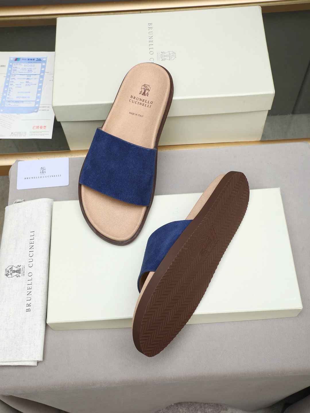 Brunello Cucinelli Men’s Brunello Cucinelli Slides Colorway 23 1308180-23