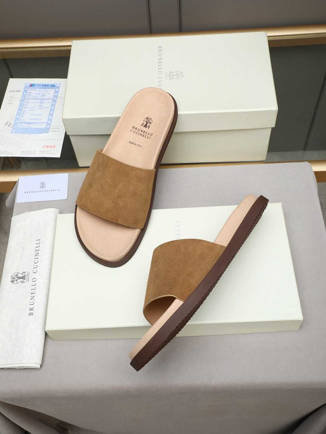 Brunello Cucinelli Men’s Brunello Cucinelli Slides Colorway 22 1308180-22
