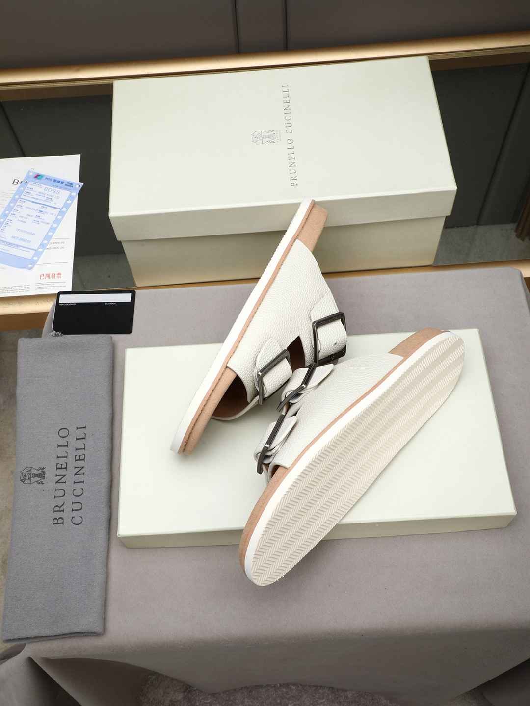 Brunello Cucinelli Men’s Brunello Cucinelli Slides Colorway 6 1308190-6