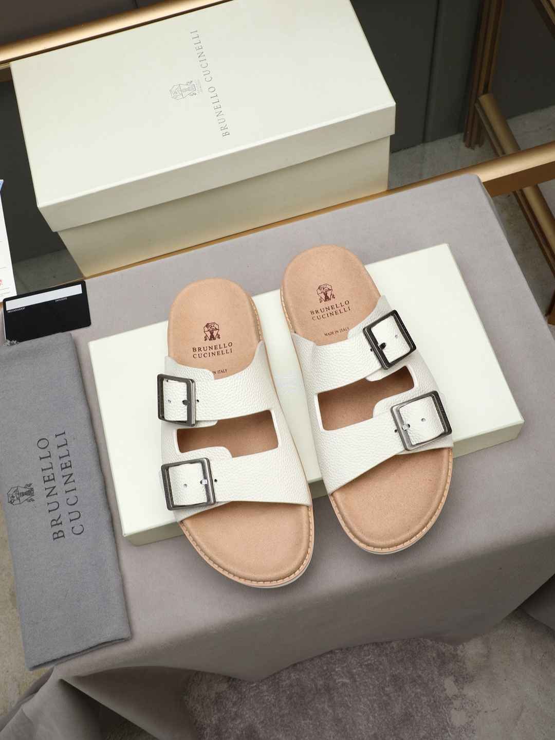 Brunello Cucinelli Men’s Brunello Cucinelli Slides Colorway 6 1308190-6