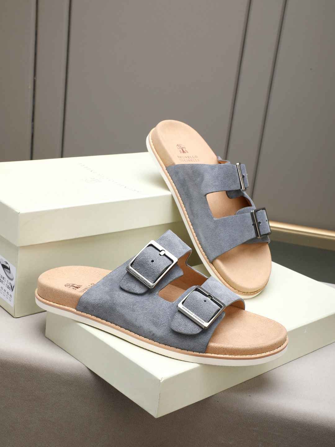 Brunello Cucinelli Men’s Brunello Cucinelli Slides Colorway 4 1308190-4