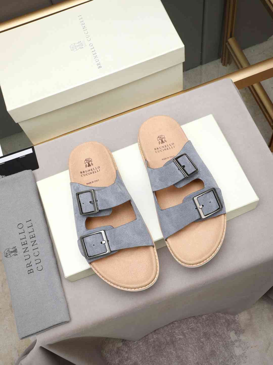 Brunello Cucinelli Men’s Brunello Cucinelli Slides Colorway 4 1308190-4