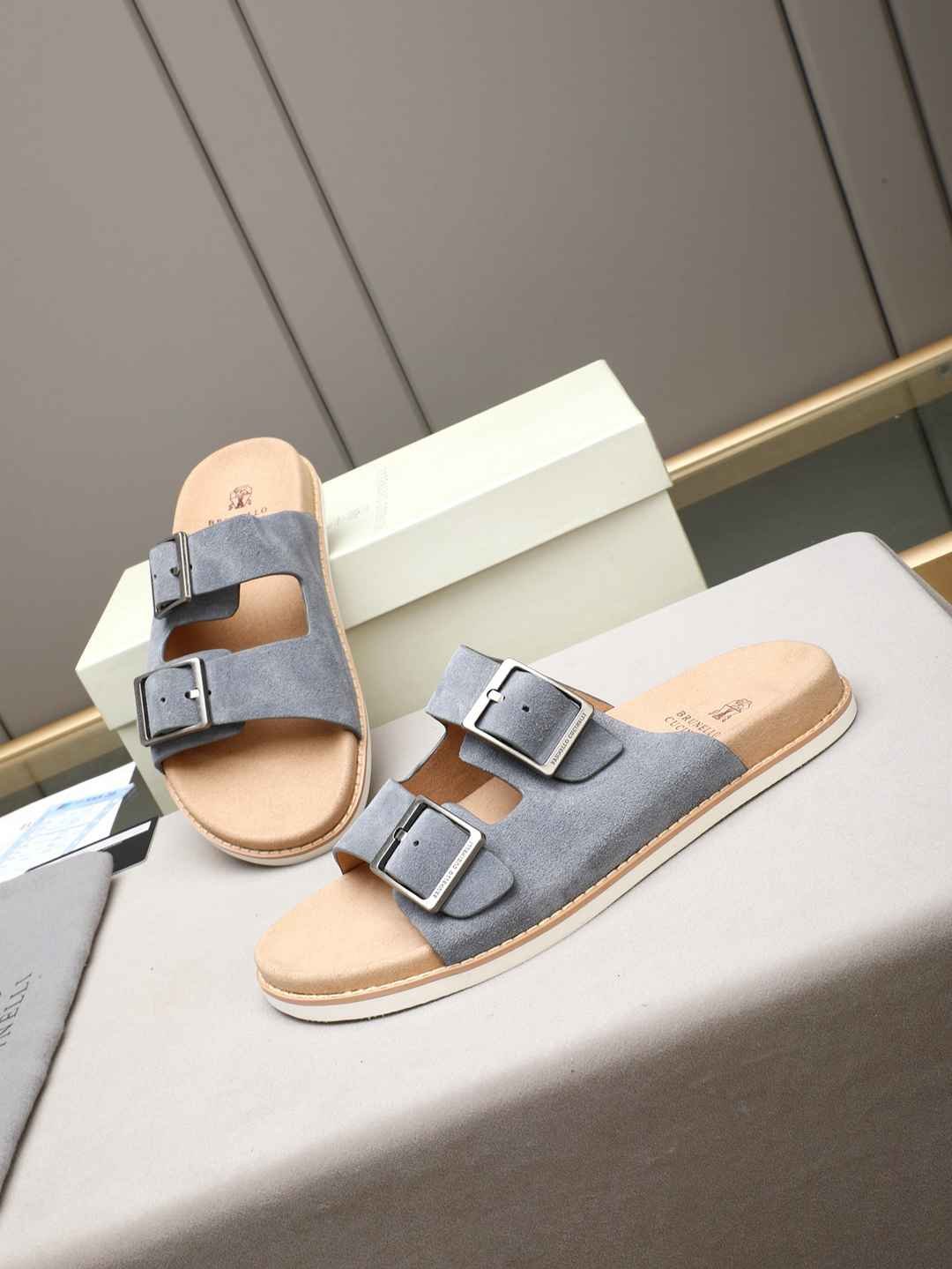 Brunello Cucinelli Men’s Brunello Cucinelli Slides Colorway 4 1308190-4