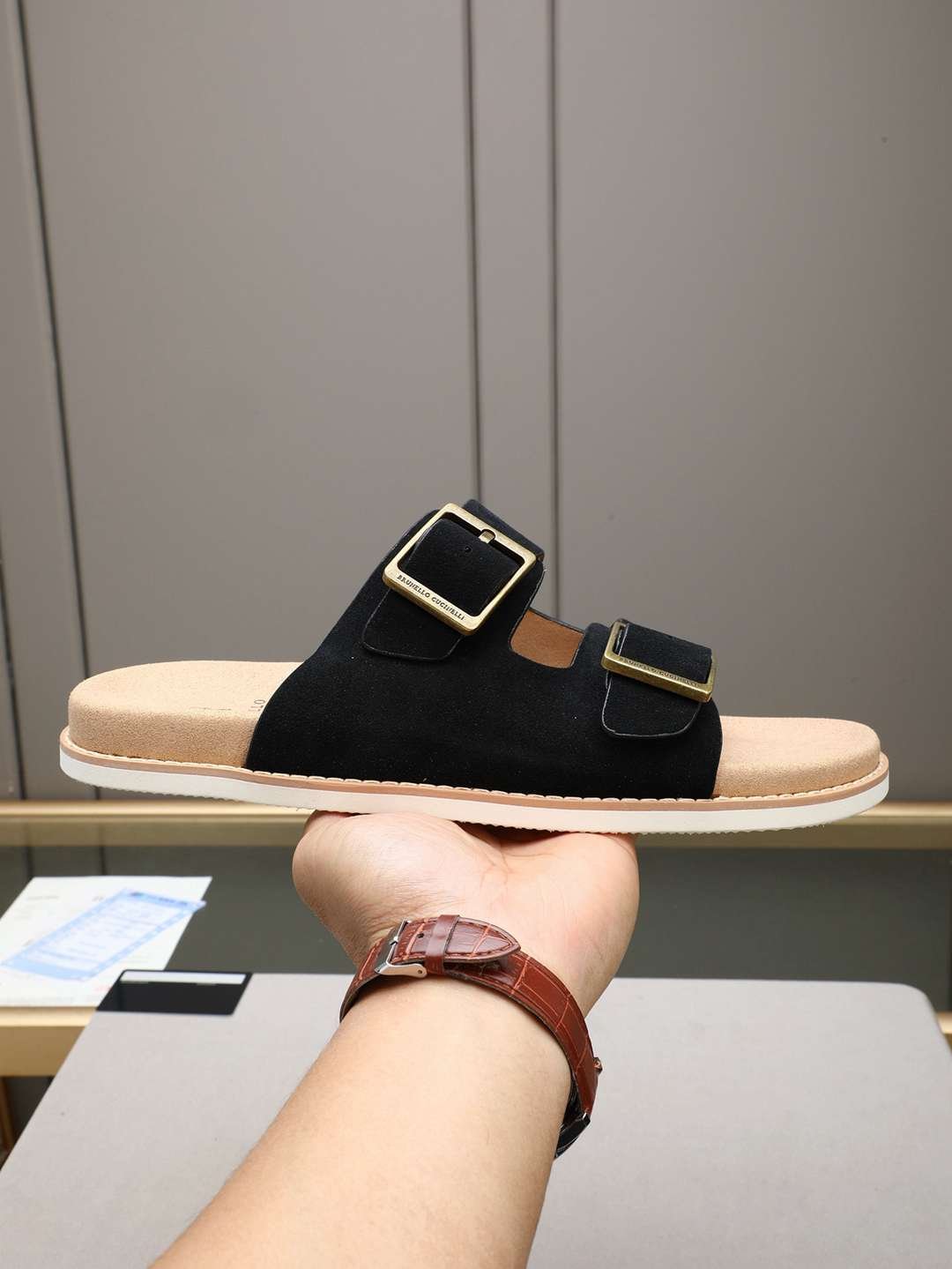 Brunello Cucinelli Men's Brunello Cucinelli Slides Colorway 3 1308190-3