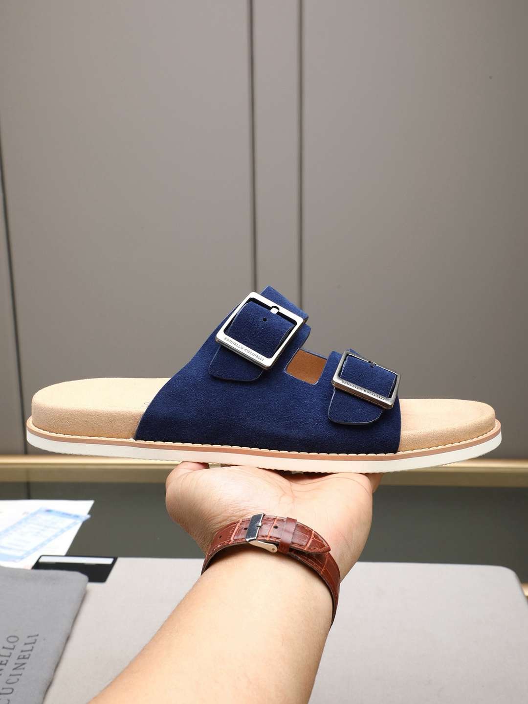 Brunello Cucinelli Men's Brunello Cucinelli Slides Colorway 2 1308190-2