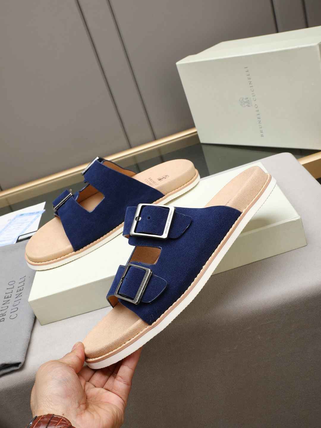 Brunello Cucinelli Men’s Brunello Cucinelli Slides Colorway 2 1308190-2