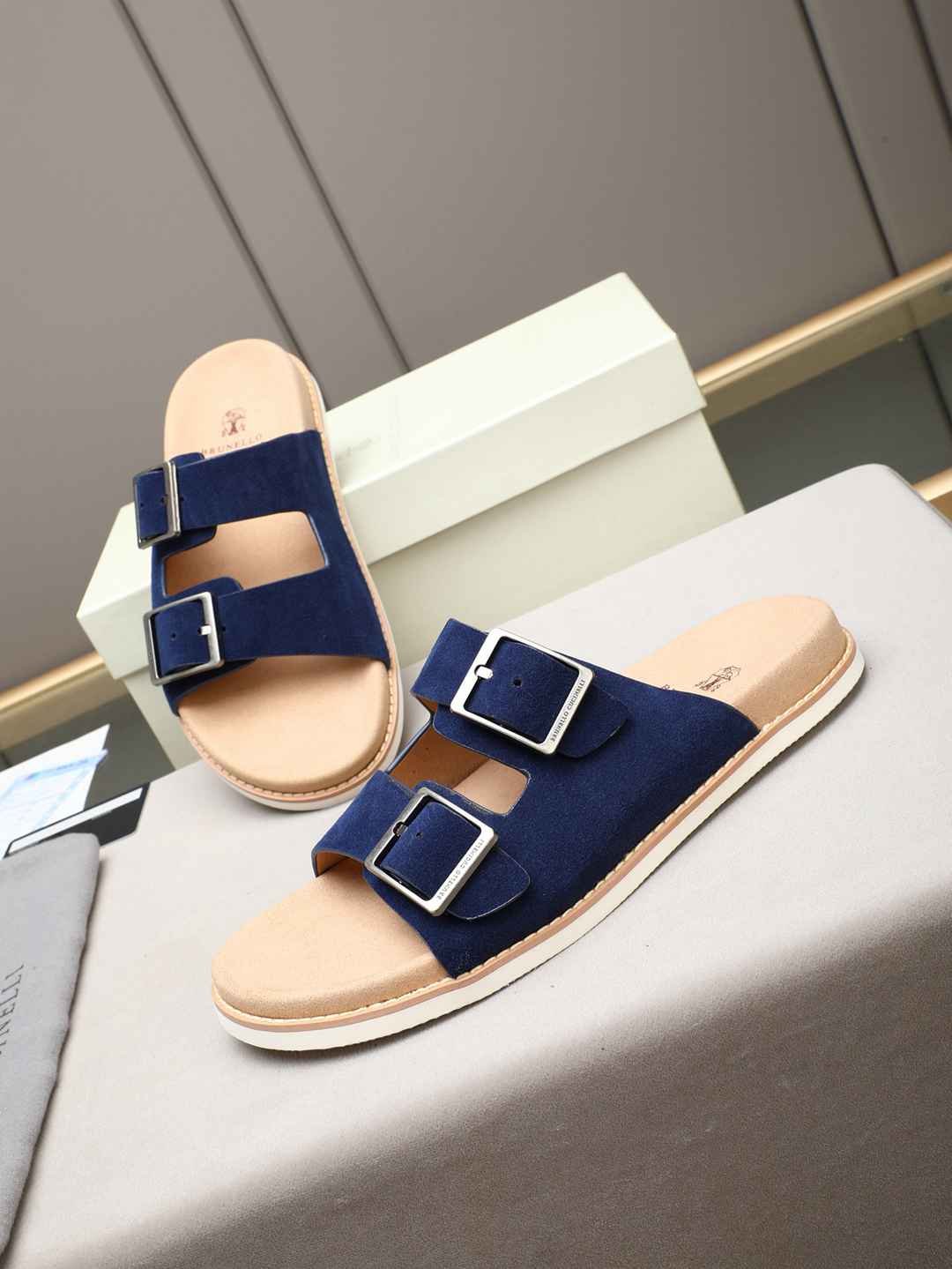 Brunello Cucinelli Men’s Brunello Cucinelli Slides Colorway 2 1308190-2