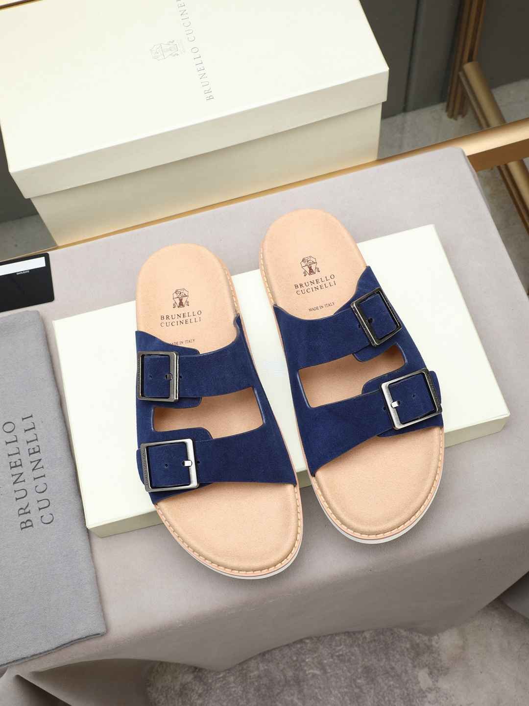 Brunello Cucinelli Men’s Brunello Cucinelli Slides Colorway 2 1308190-2