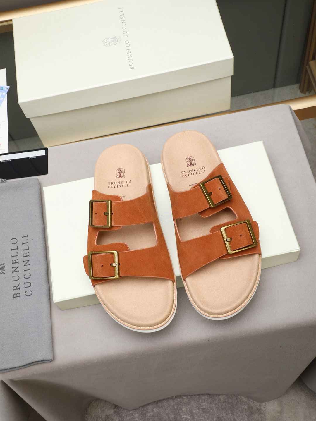 Brunello Cucinelli Men’s Brunello Cucinelli Slides Colorway 1 1308190-1