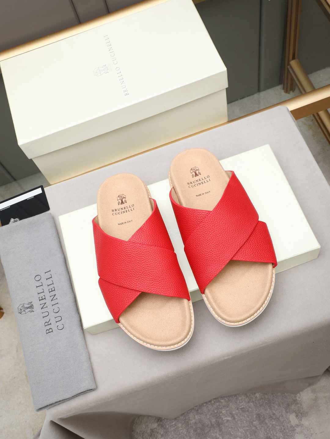 Brunello Cucinelli Men’s Brunello Cucinelli Slides Colorway 20 1308180-20