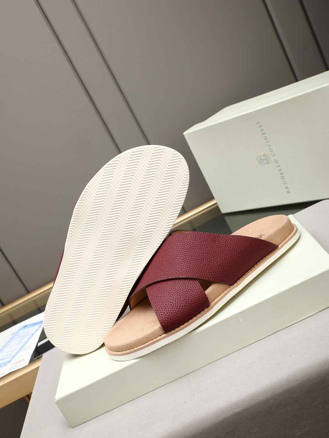 Brunello Cucinelli Men’s Brunello Cucinelli Slides Colorway 19 1308180-19