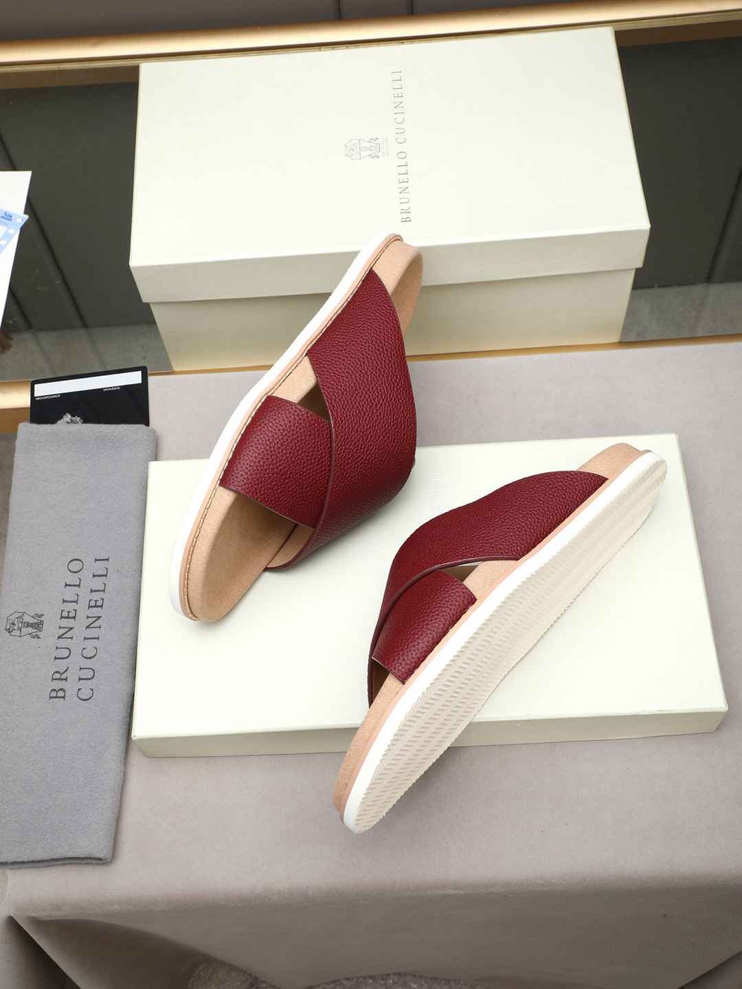Brunello Cucinelli Men’s Brunello Cucinelli Slides Colorway 19 1308180-19
