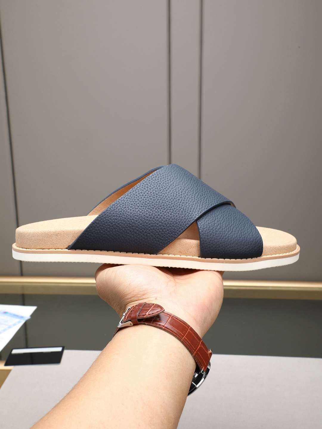 Brunello Cucinelli Men's Brunello Cucinelli Slides Colorway 17 1308180-17