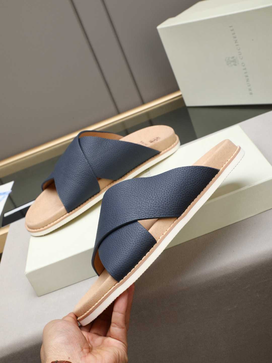Brunello Cucinelli Men’s Brunello Cucinelli Slides Colorway 17 1308180-17