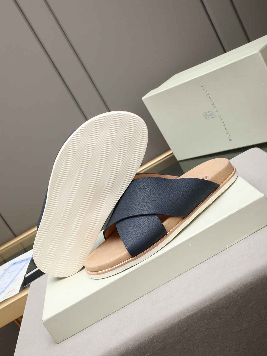 Brunello Cucinelli Men’s Brunello Cucinelli Slides Colorway 17 1308180-17
