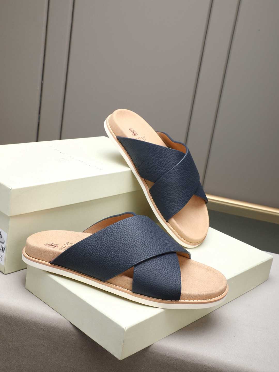 Brunello Cucinelli Men’s Brunello Cucinelli Slides Colorway 17 1308180-17