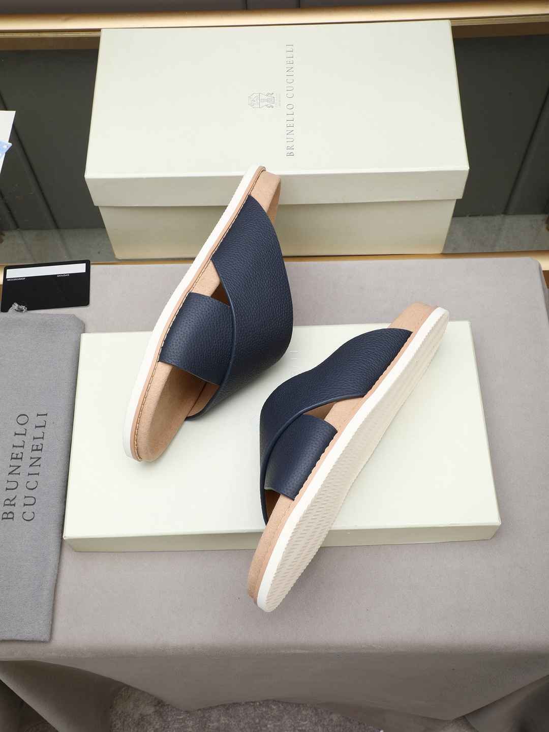 Brunello Cucinelli Men’s Brunello Cucinelli Slides Colorway 17 1308180-17