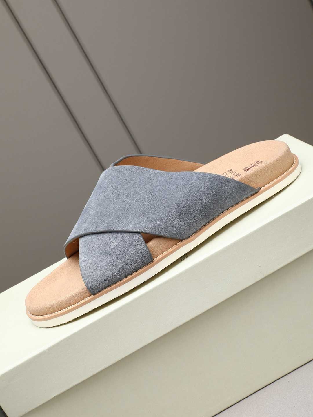 Brunello Cucinelli Men’s Brunello Cucinelli Slides Colorway 16 1308180-16