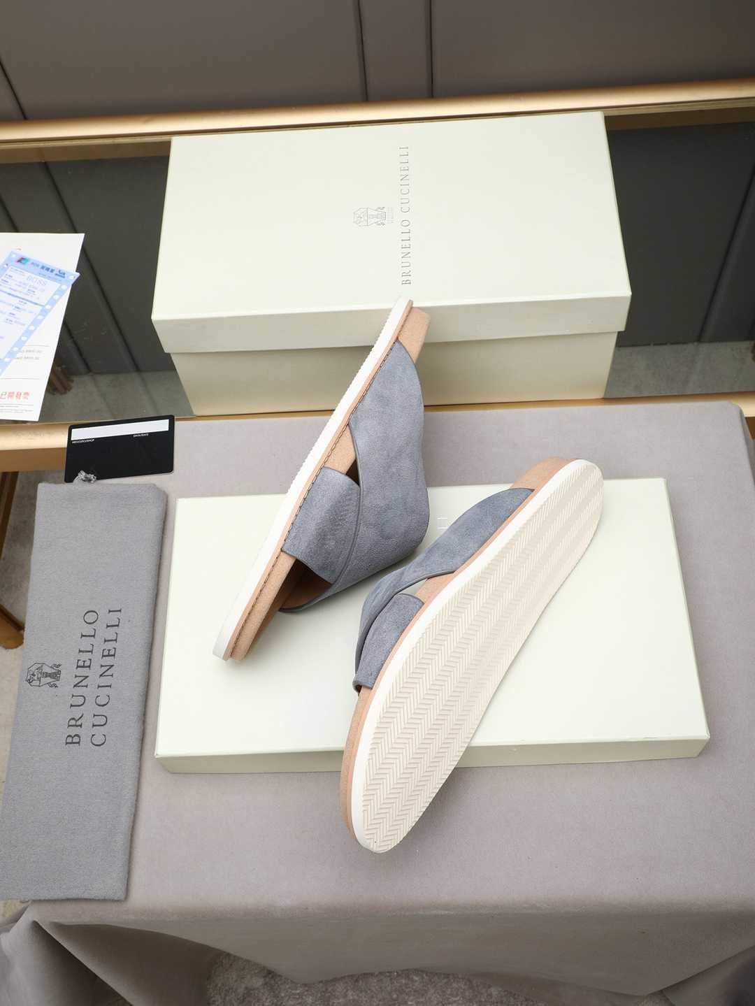 Brunello Cucinelli Men’s Brunello Cucinelli Slides Colorway 16 1308180-16