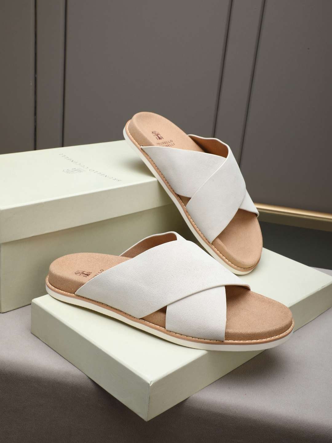 Brunello Cucinelli Men’s Brunello Cucinelli Slides Colorway 15 1308180-15