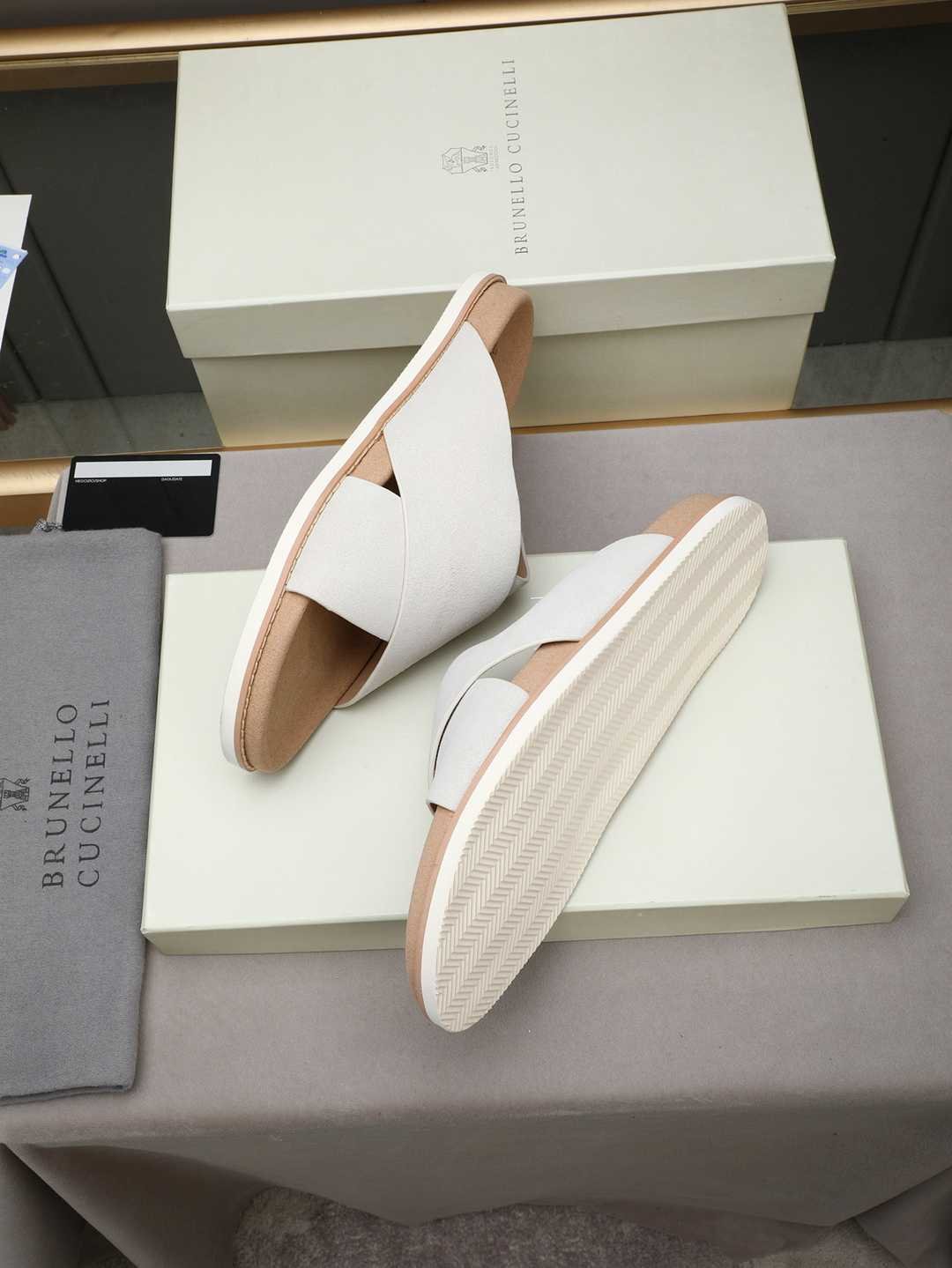 Brunello Cucinelli Men’s Brunello Cucinelli Slides Colorway 15 1308180-15