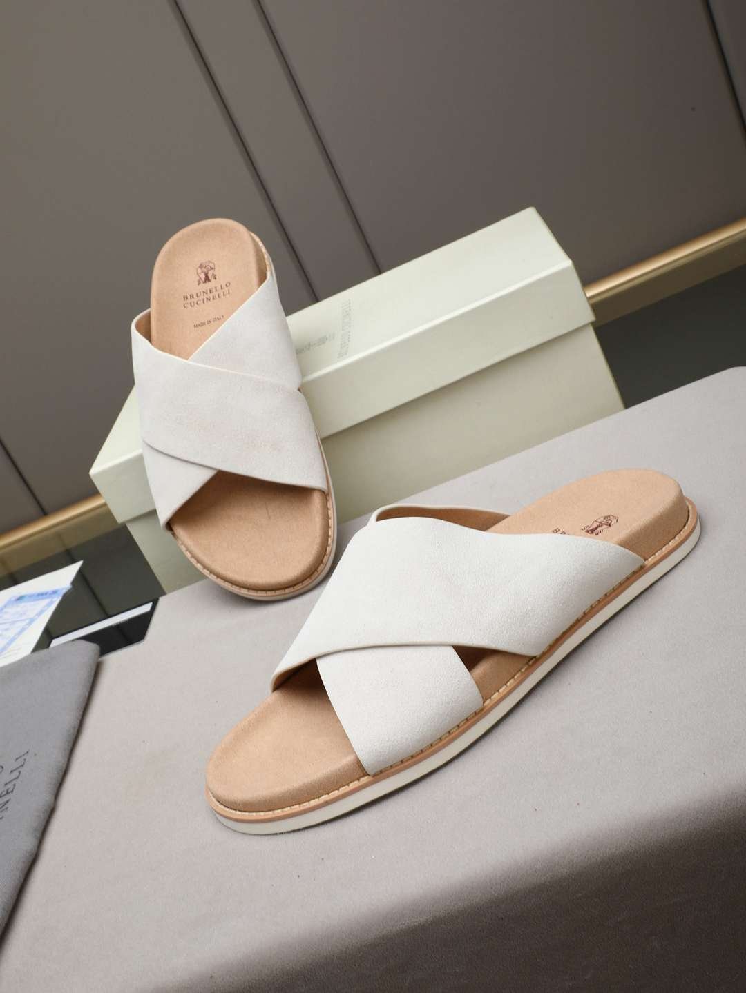 Brunello Cucinelli Men’s Brunello Cucinelli Slides Colorway 15 1308180-15