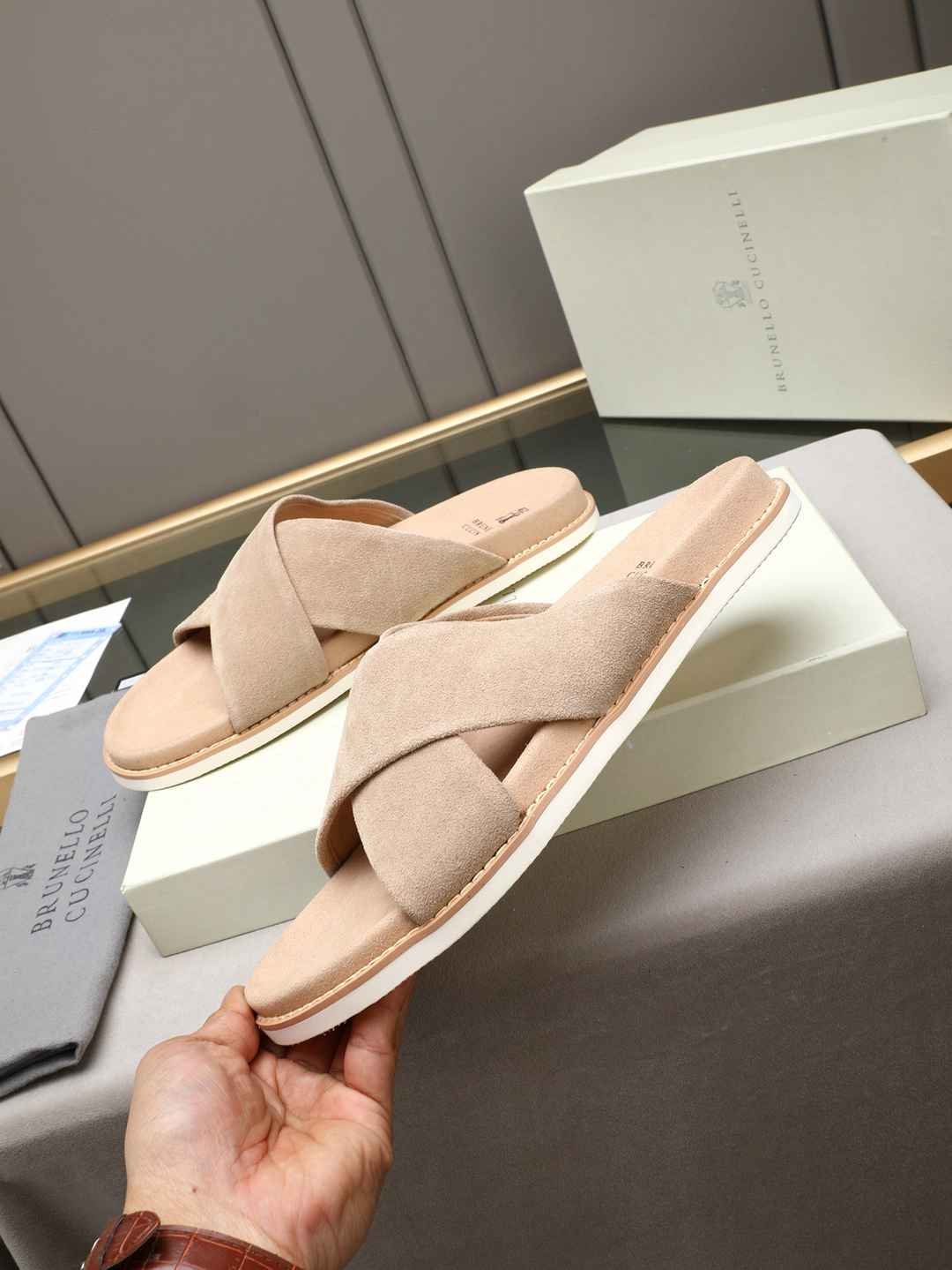 Brunello Cucinelli Men’s Brunello Cucinelli Slides Colorway 14 1308180-14