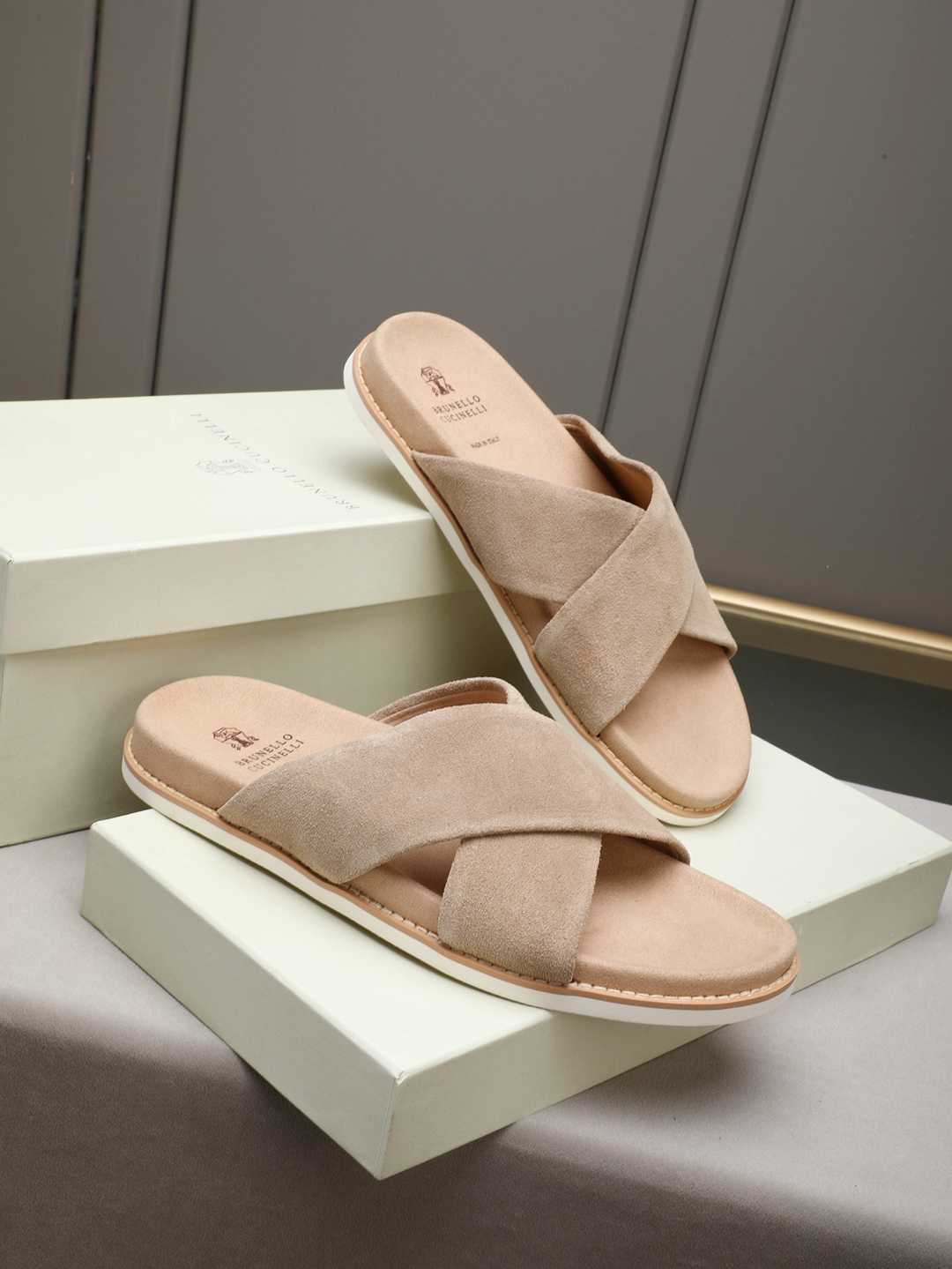 Brunello Cucinelli Men’s Brunello Cucinelli Slides Colorway 14 1308180-14