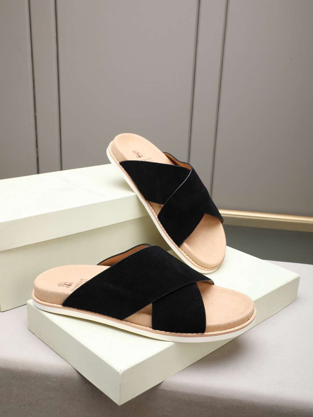 Brunello Cucinelli Men’s Brunello Cucinelli Slides Colorway 13 1308180-13