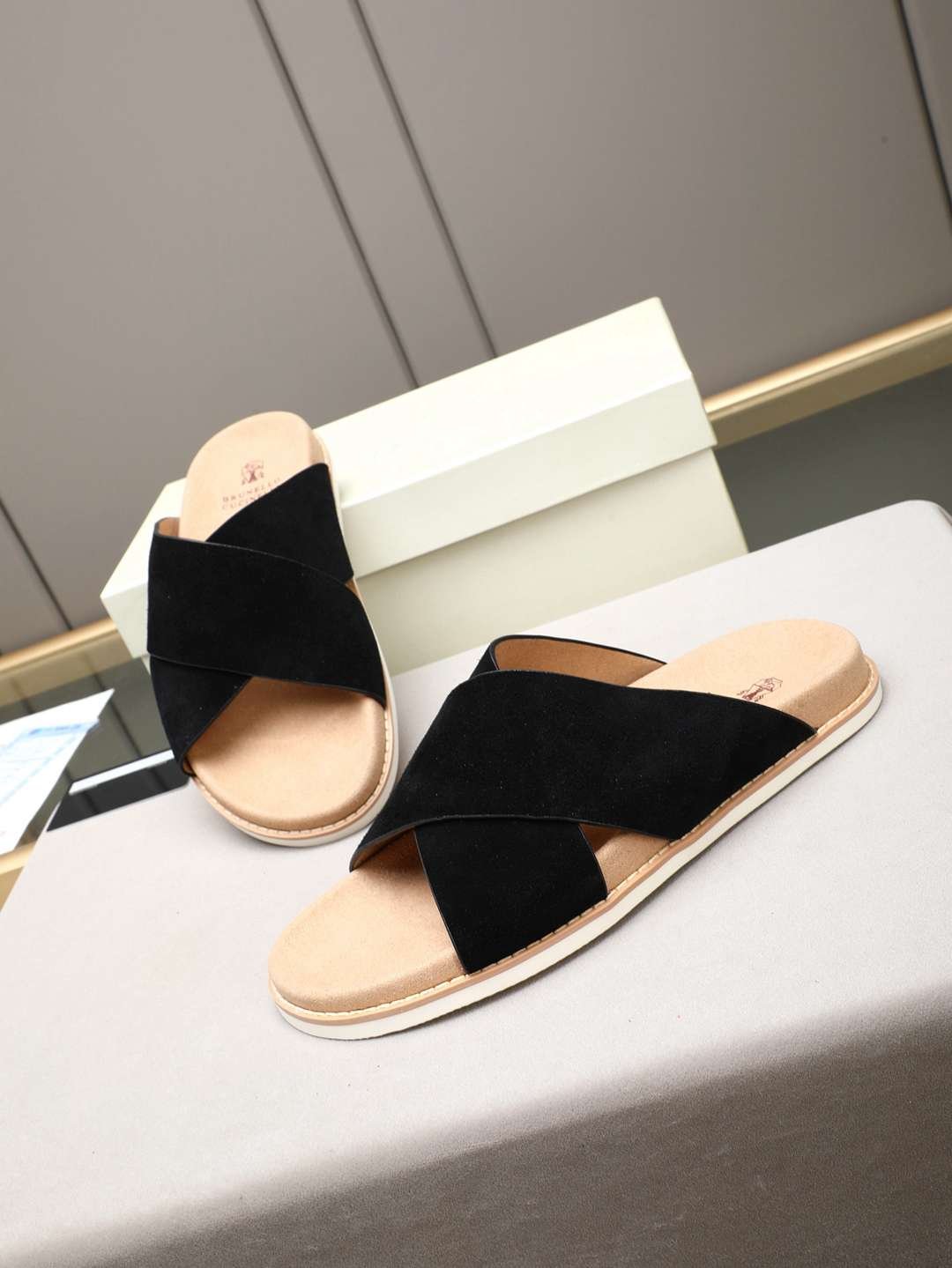 Brunello Cucinelli Men’s Brunello Cucinelli Slides Colorway 13 1308180-13