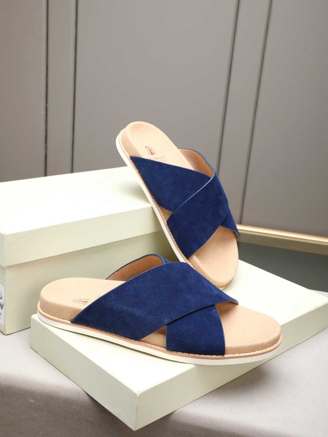 Men’s Sandals & Slides Men’s Brunello Cucinelli Slides Colorway 12 1308180-12