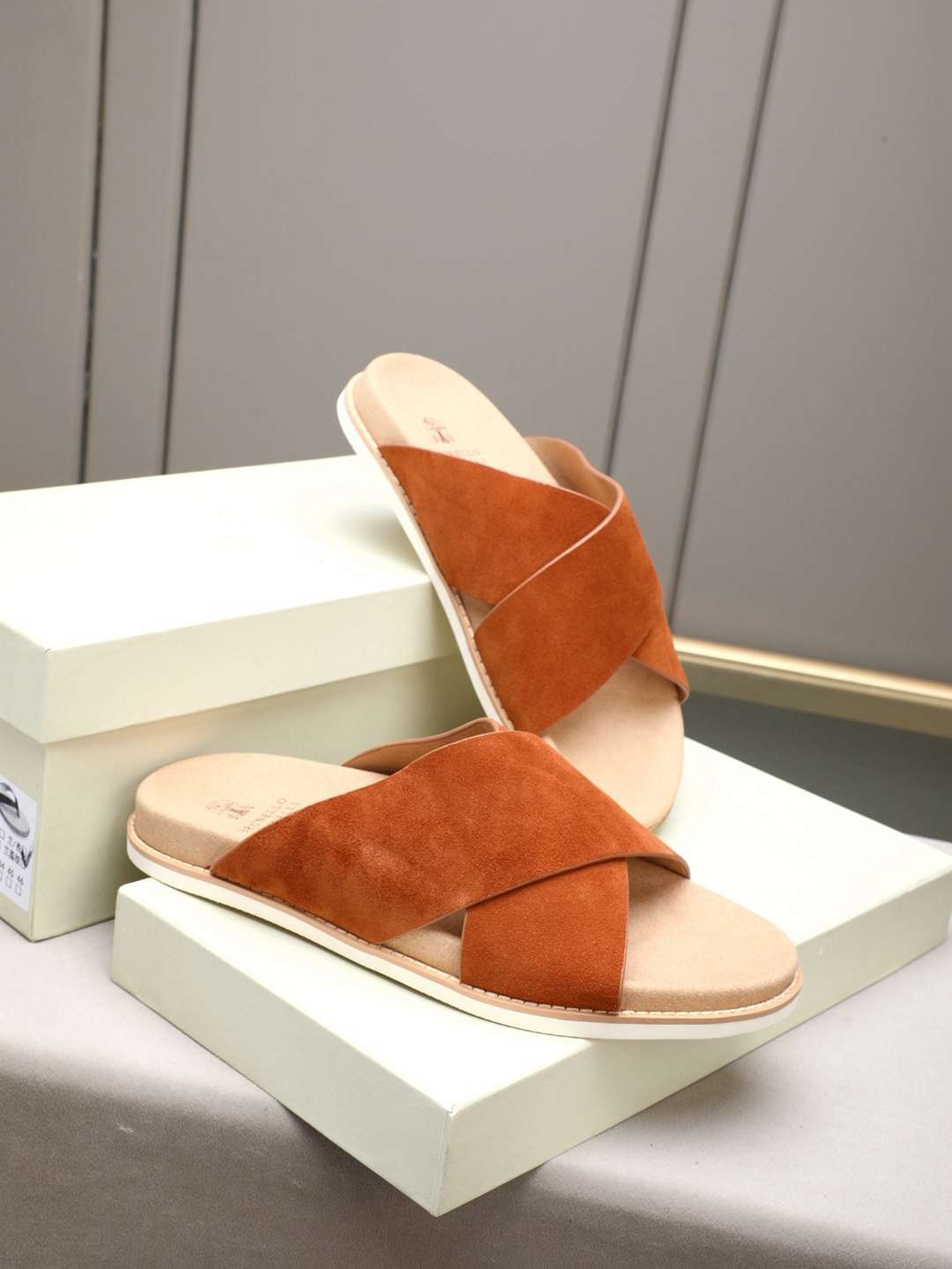 Men’s Sandals & Slides Men’s Brunello Cucinelli Slides Colorway 11 1308180-11