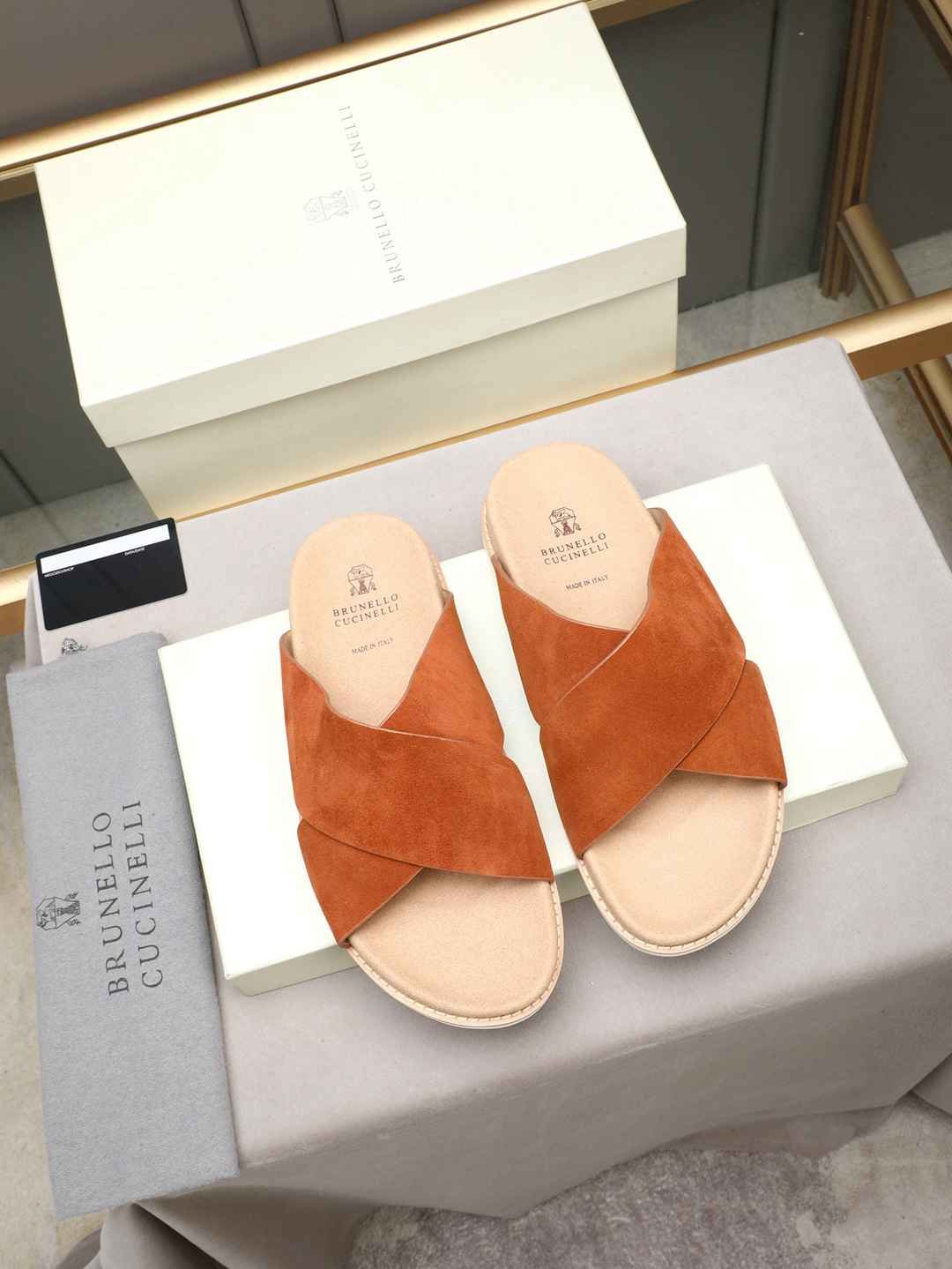 Brunello Cucinelli Men’s Brunello Cucinelli Slides Colorway 11 1308180-11