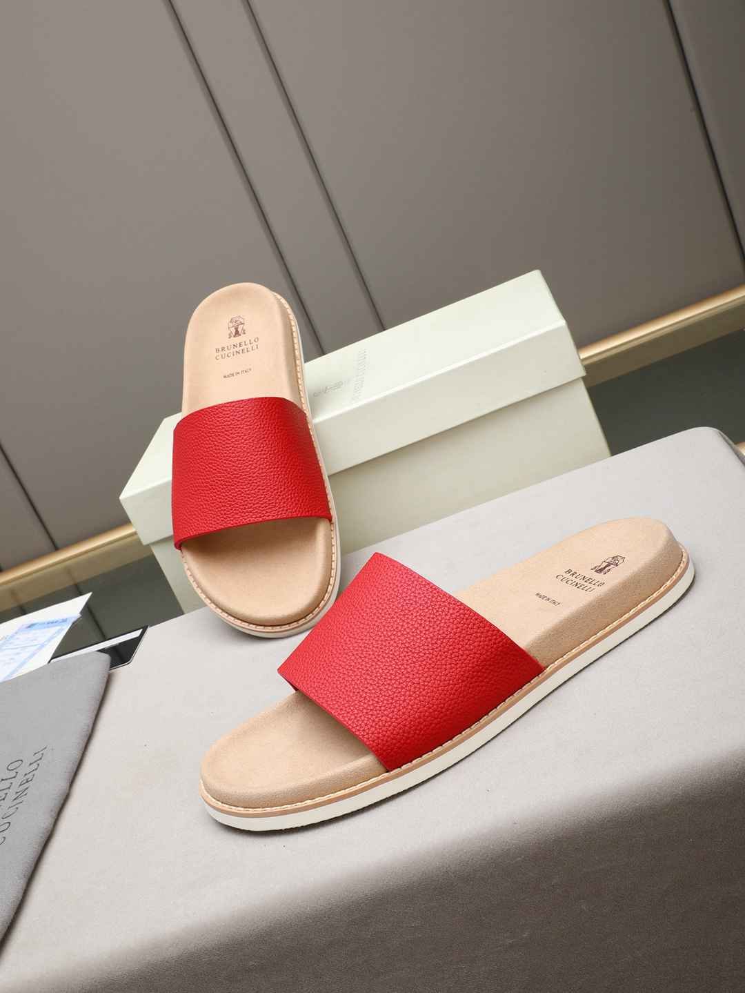 Men’s Sandals & Slides Men’s Brunello Cucinelli Slides Colorway 9 1308180-9