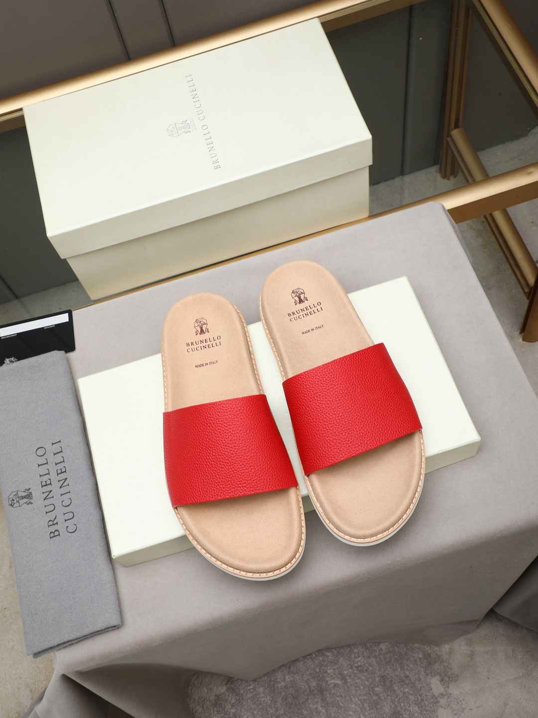 Men’s Sandals & Slides Men’s Brunello Cucinelli Slides Colorway 9 1308180-9