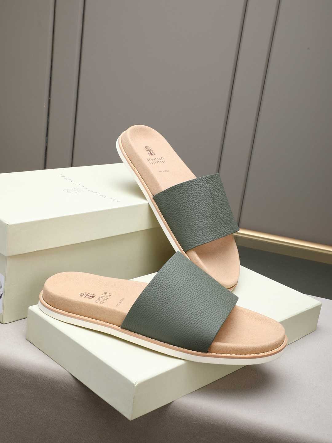 Brunello Cucinelli Men’s Brunello Cucinelli Slides Colorway 7 1308180-7
