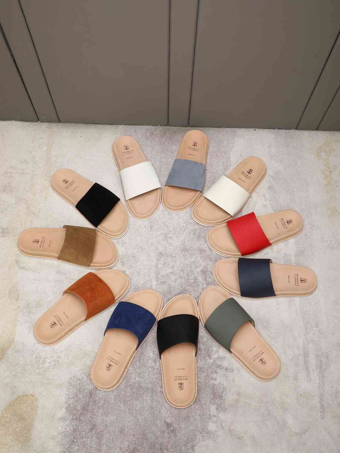 Men’s Sandals & Slides Men’s Brunello Cucinelli Slides Colorway 7 1308180-7