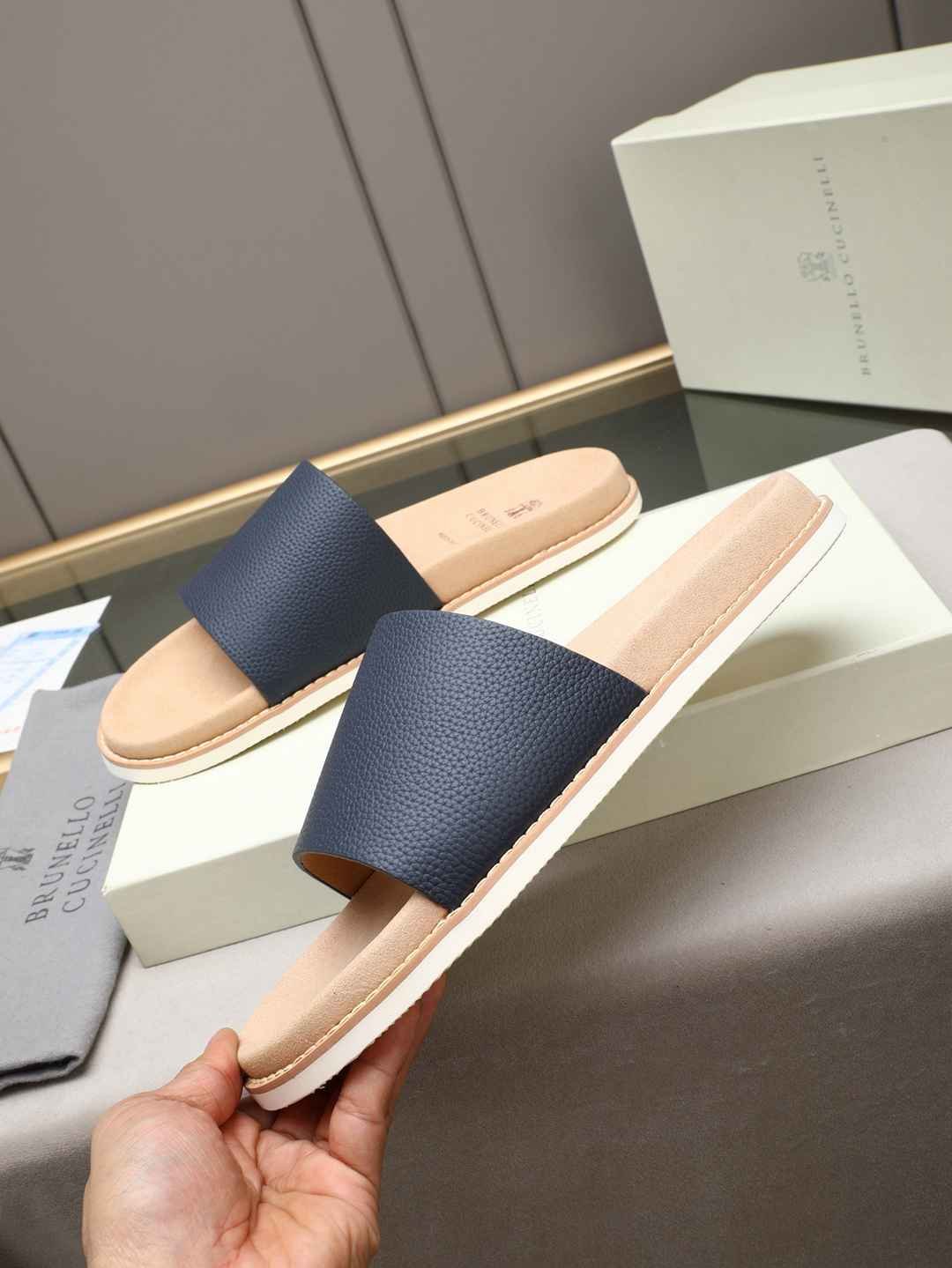 Men’s Sandals & Slides Men’s Brunello Cucinelli Slides Colorway 6 1308180-6