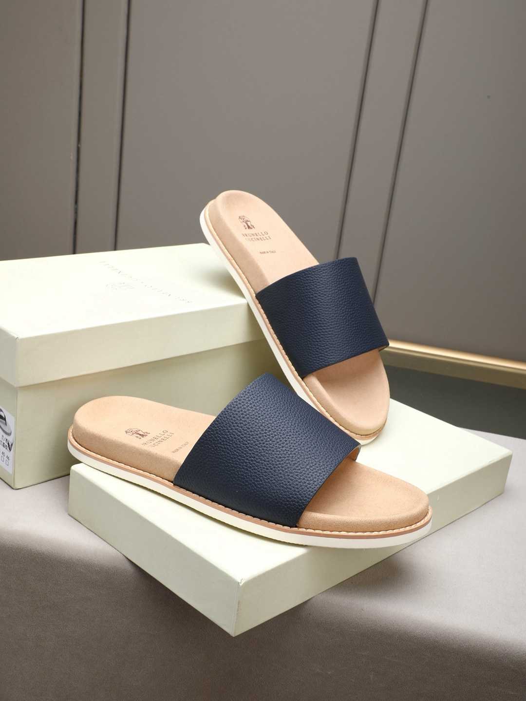 Brunello Cucinelli Men’s Brunello Cucinelli Slides Colorway 6 1308180-6