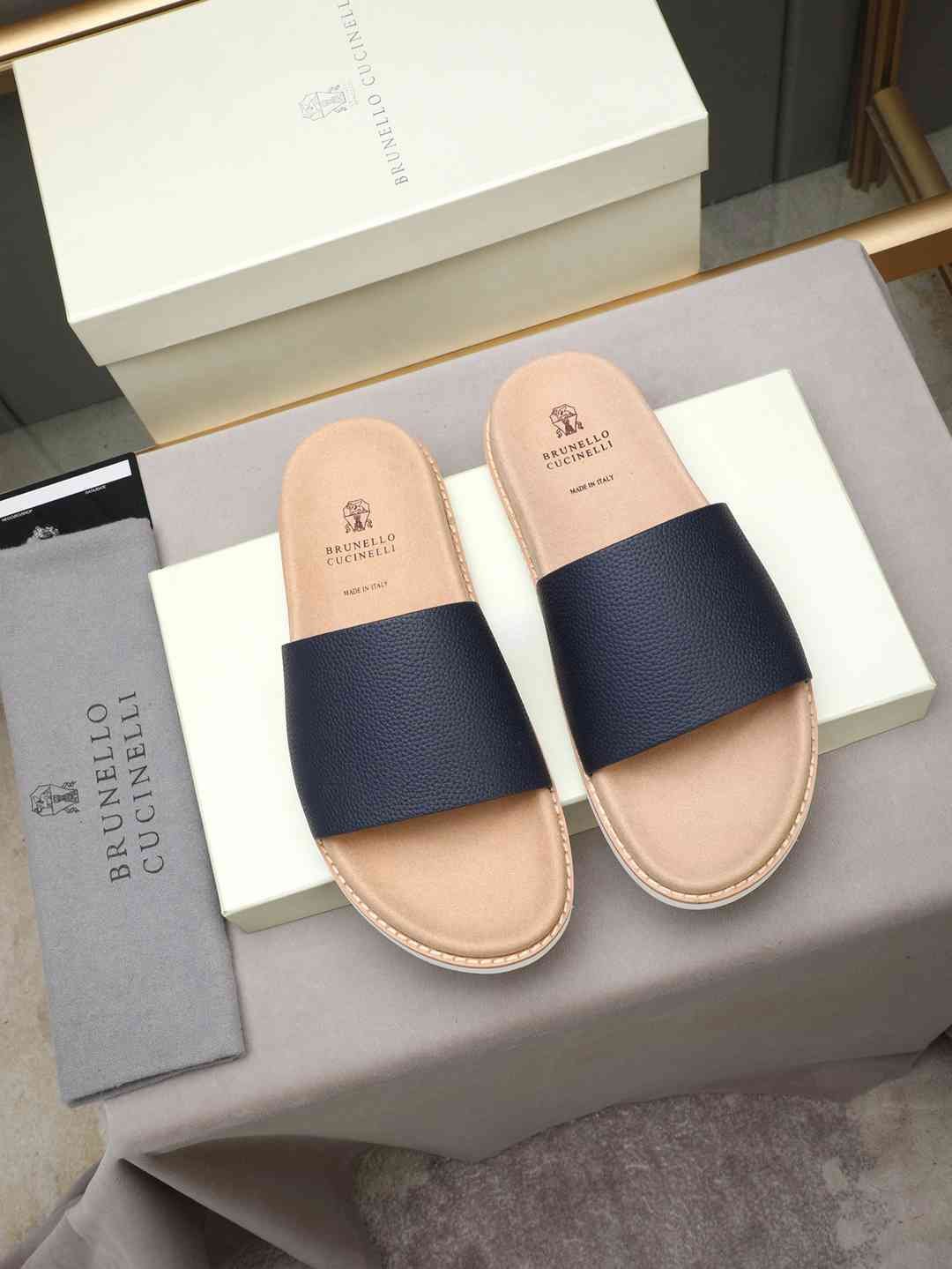 Brunello Cucinelli Men’s Brunello Cucinelli Slides Colorway 6 1308180-6