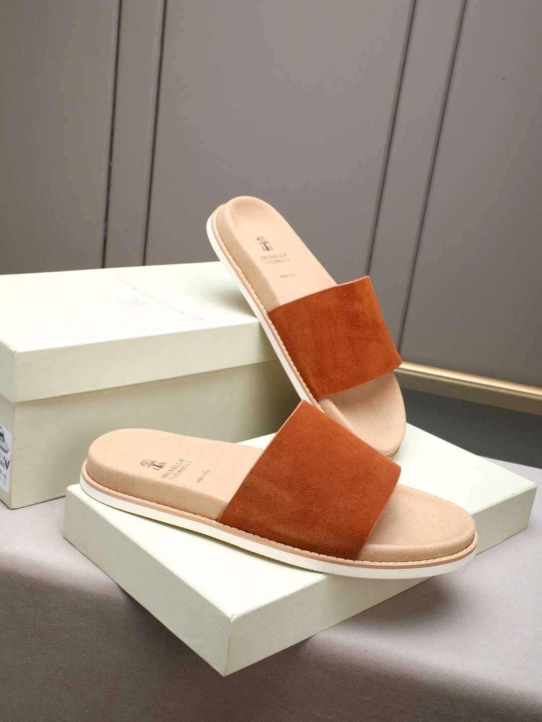 Men’s Sandals & Slides Men’s Brunello Cucinelli Slides Colorway 5 1308180-5
