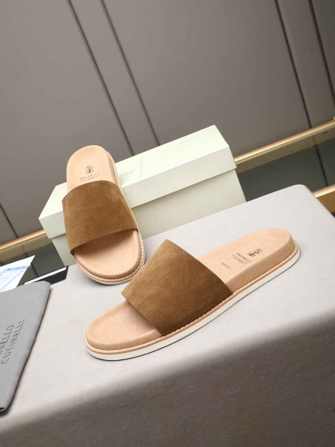 Men’s Sandals & Slides Men’s Brunello Cucinelli Slides Colorway 4 1308180-4