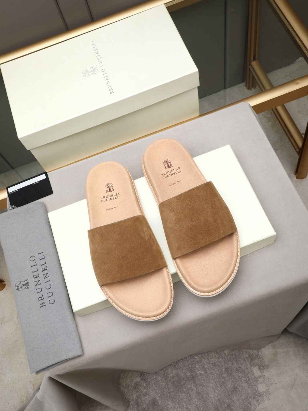 Men’s Sandals & Slides Men’s Brunello Cucinelli Slides Colorway 4 1308180-4