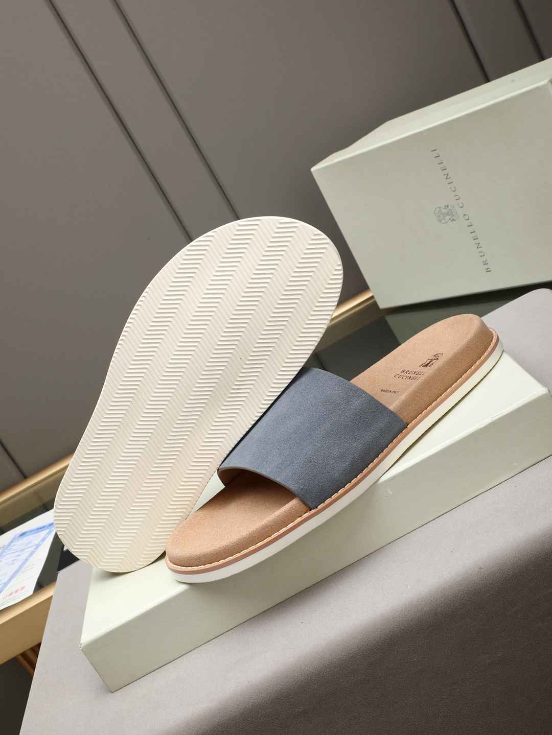 Men’s Sandals & Slides Men’s Brunello Cucinelli Slides Colorway 3 1308180-3