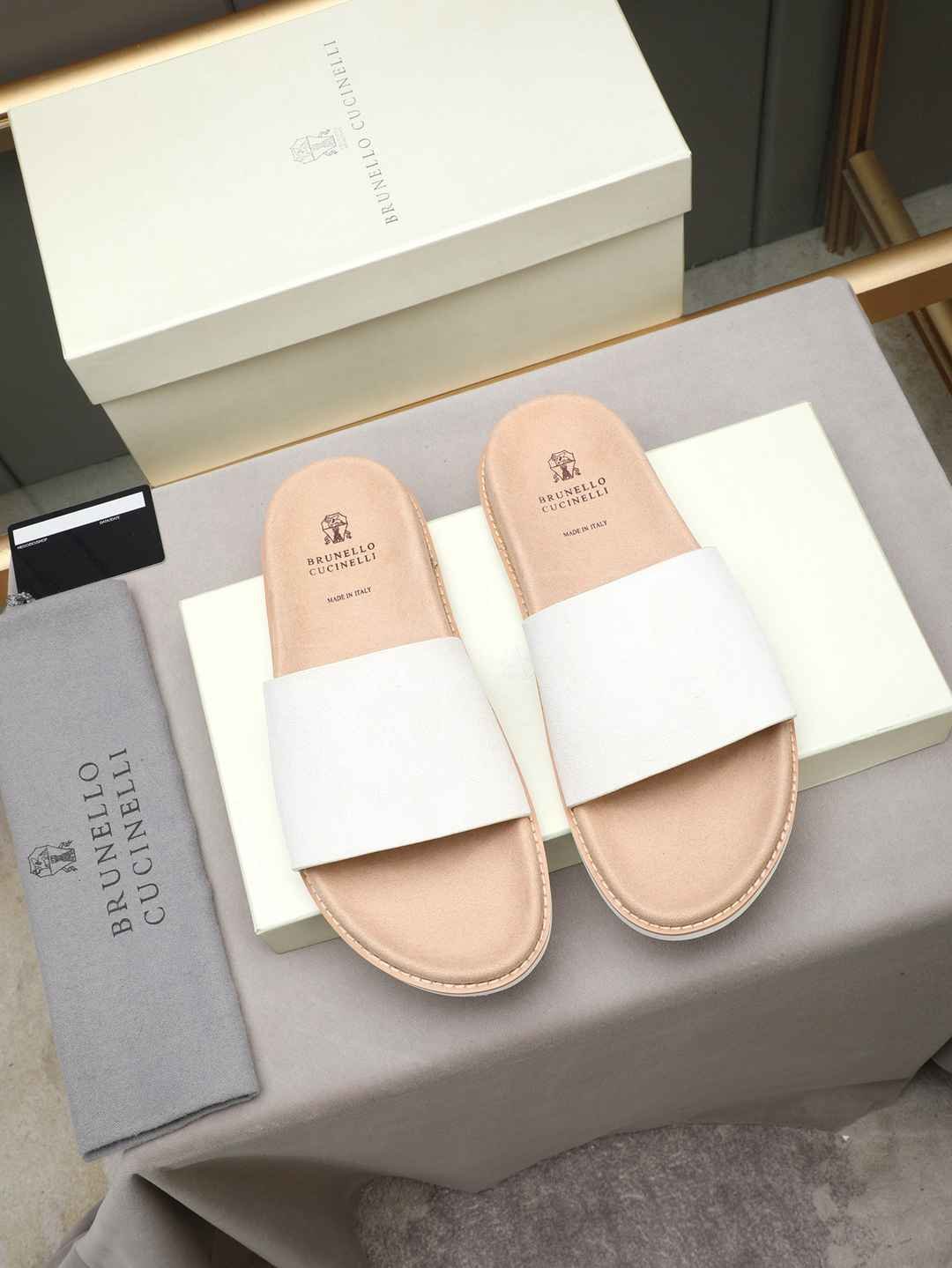 Men’s Sandals & Slides Men’s Brunello Cucinelli Slides Colorway 2 1308180-2
