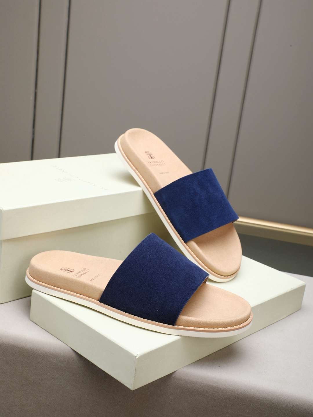 Men’s Sandals & Slides Men’s Brunello Cucinelli Slides Colorway 1 1308180-1